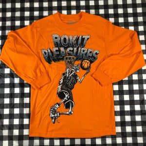Pleasures Now Rokit Basketball Skeleton Tee Orange